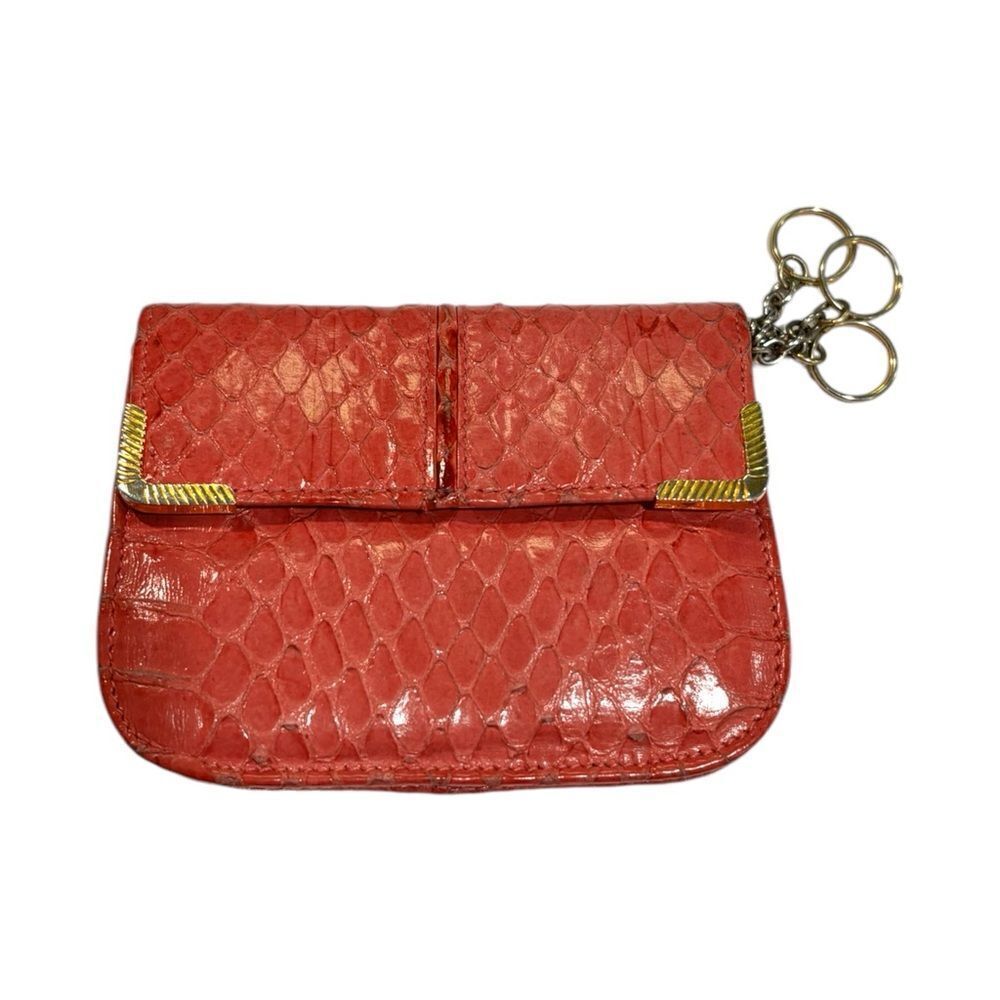Judith Leiber Vintage Genuine Python Keychain/Coin Pouch
